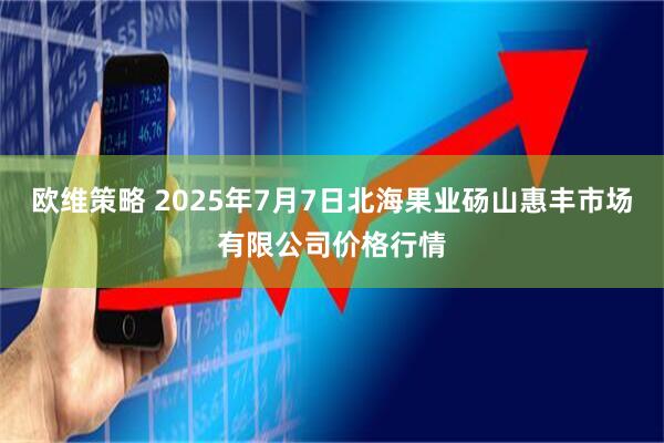 欧维策略 2025年7月7日北海果业砀山惠丰市场有限公司价格行情