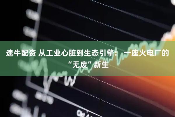 速牛配资 从工业心脏到生态引擎： 一座火电厂的“无废”新生